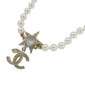 Chanel Cc Logo Star Necklace Gold-Tone #249975C17B